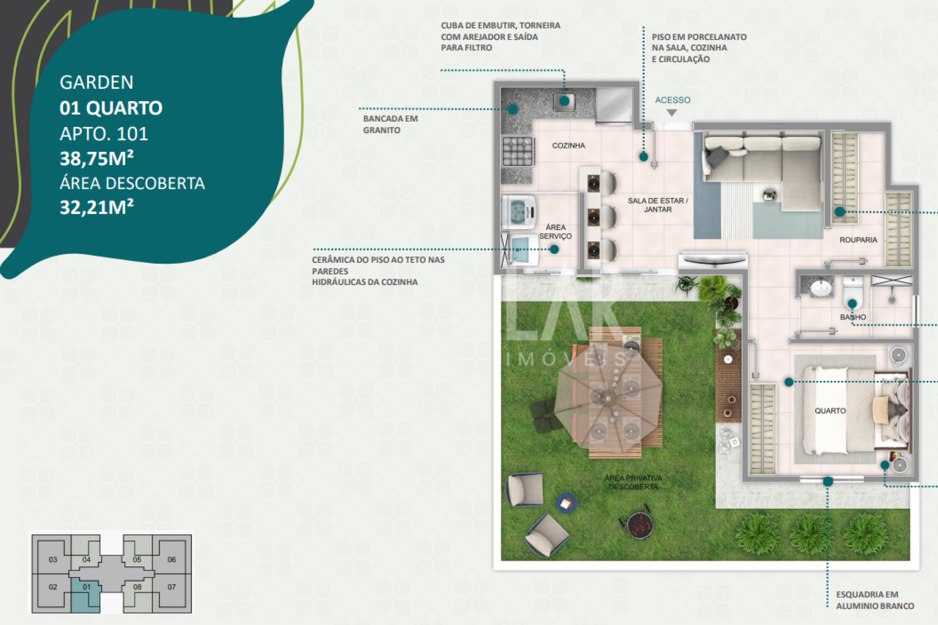 Apartamento de 1 quarto à venda, Palmeiras, Belo Horizonte - MG