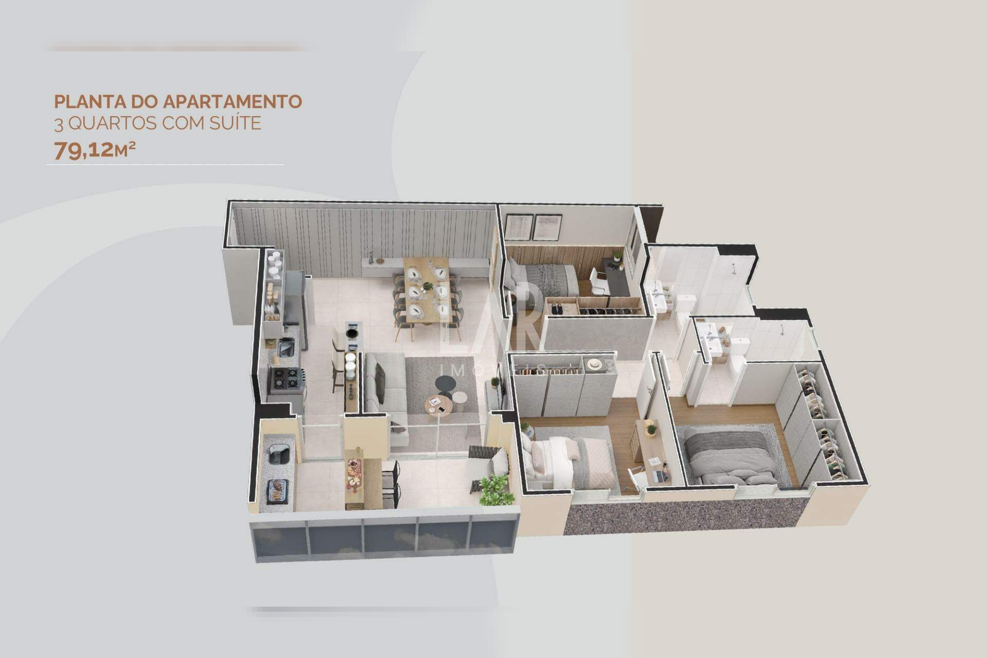 Apartamento de 3 quartos à venda, Gutierrez, Belo Horizonte - MG