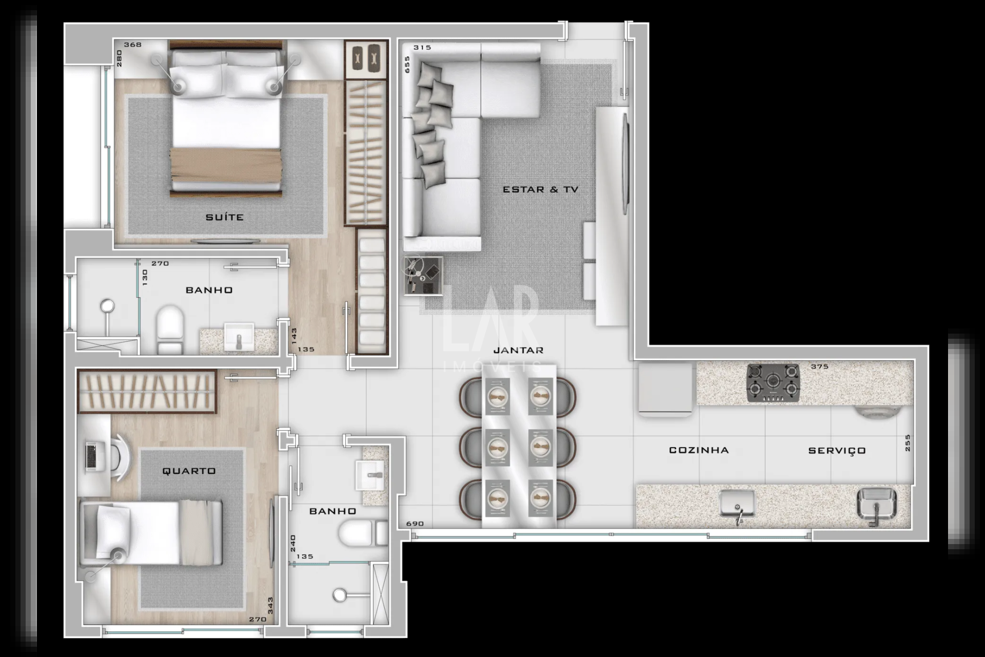 Apartamento de 2 quartos à venda, Cruzeiro, Belo Horizonte - MG
